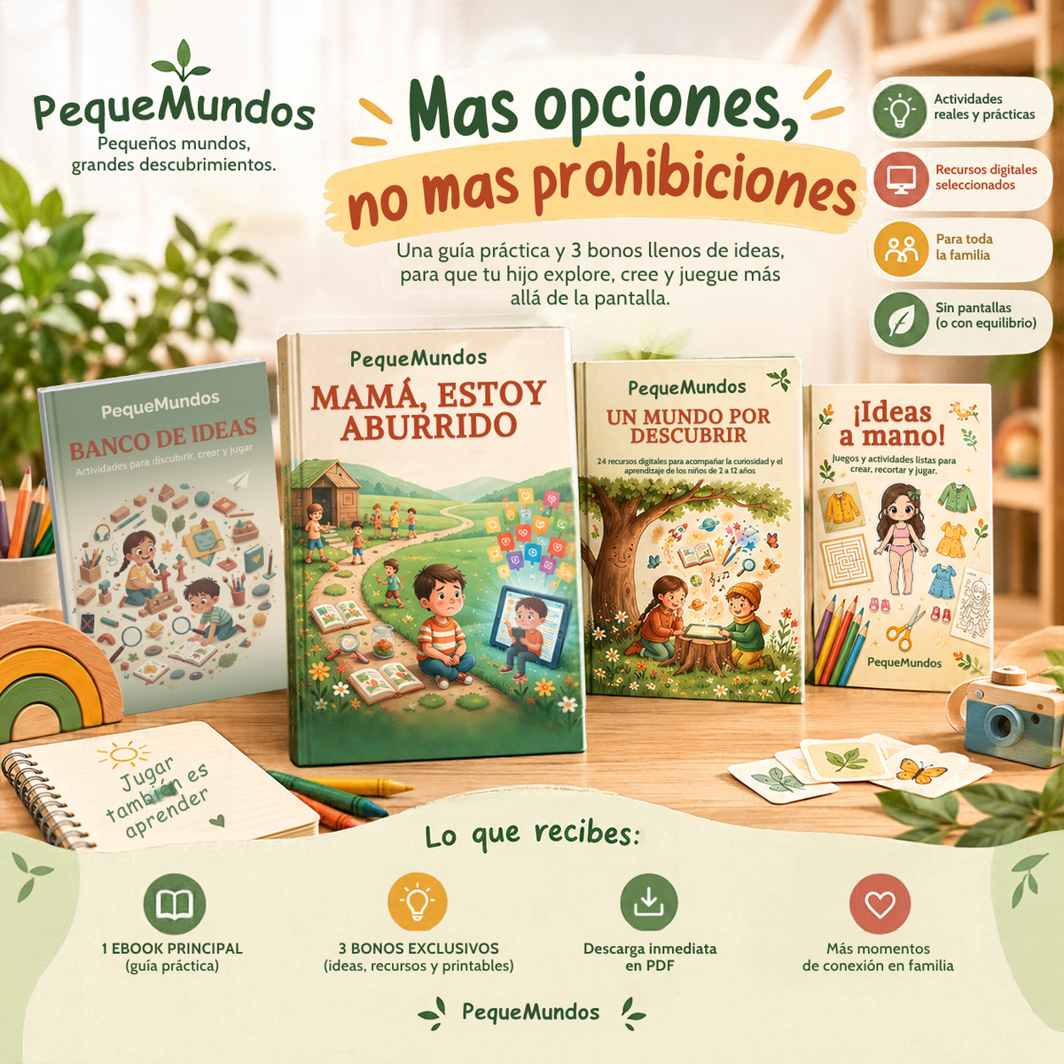 Mamá, ¡estoy aburrido! — Pack digital PequeMundos